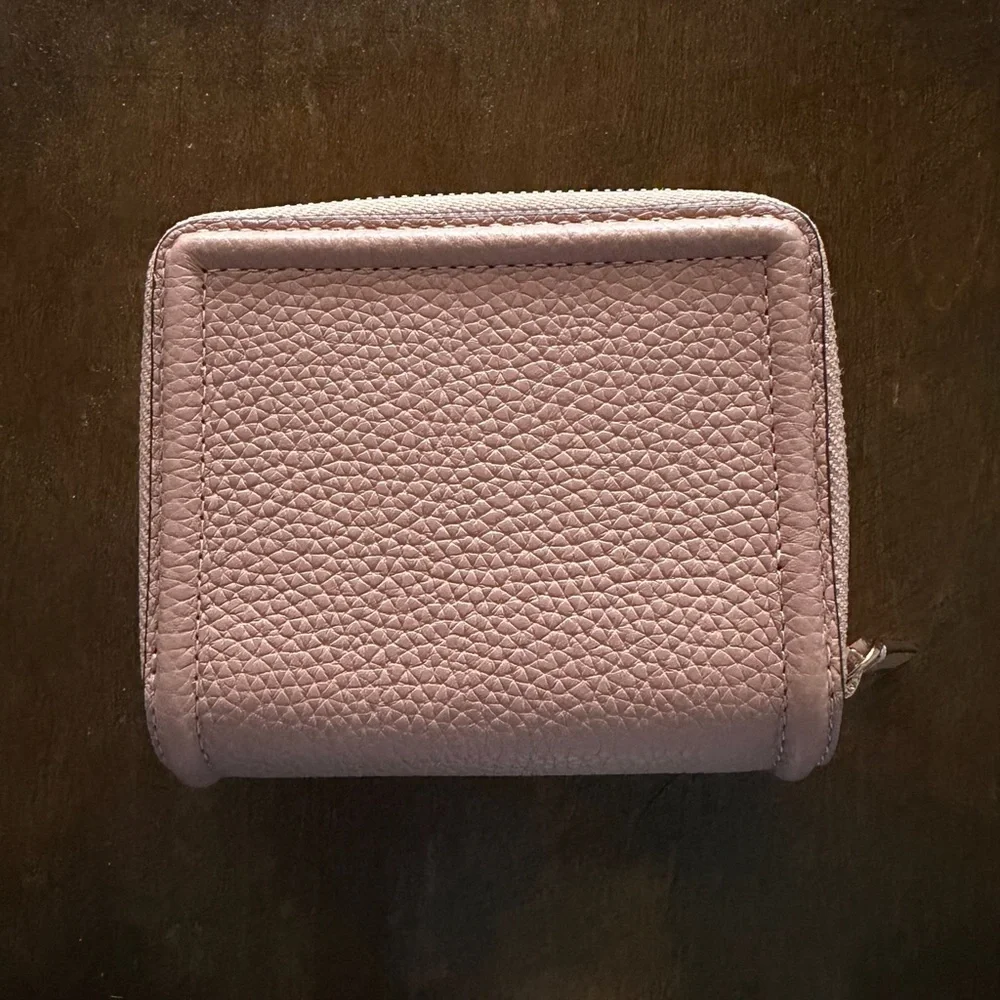 Tory Burch Thea Light Pink Pebbled Leather Bi-Fold Wallet - Picture 9 of 16